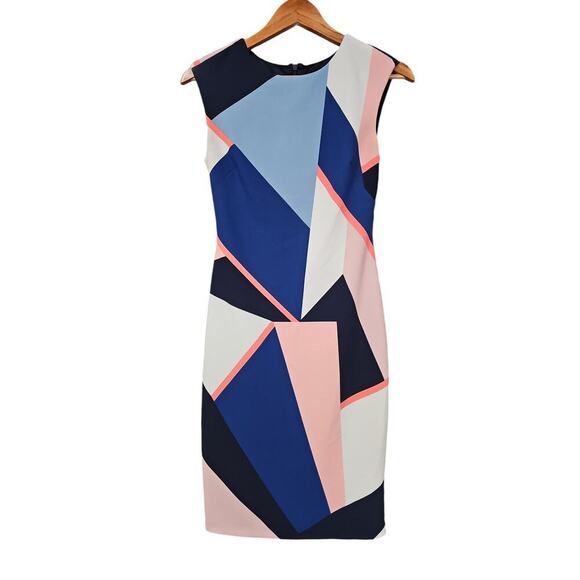 Vince Camuto Printed Sheath Dress Size 2 - Picture 3 of 8